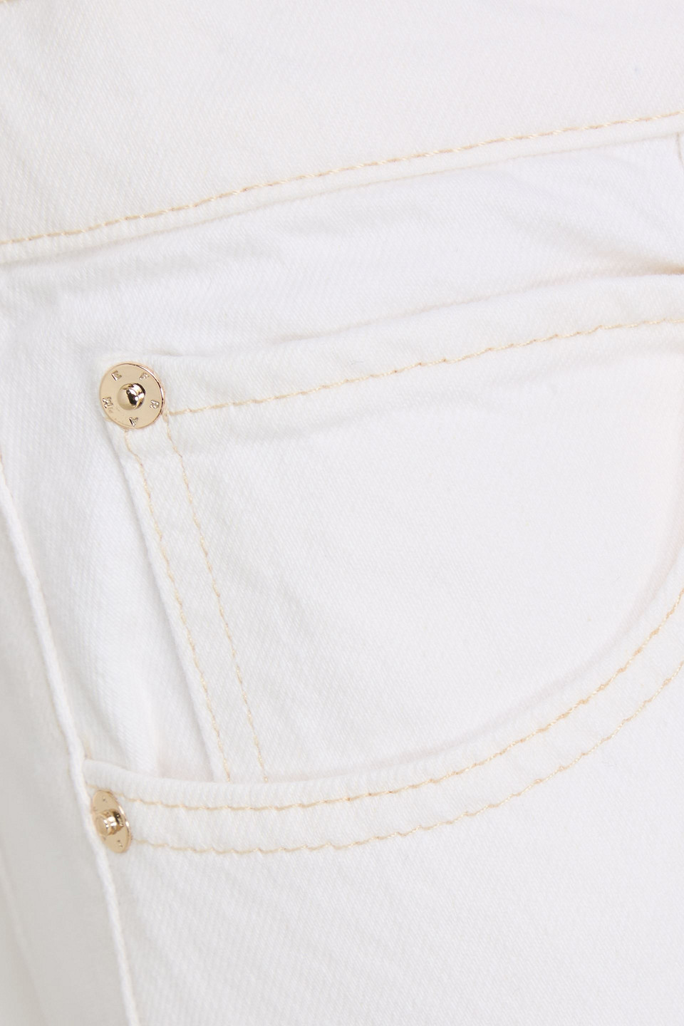 Frame Mid-rise Barrel-leg Jeans In White