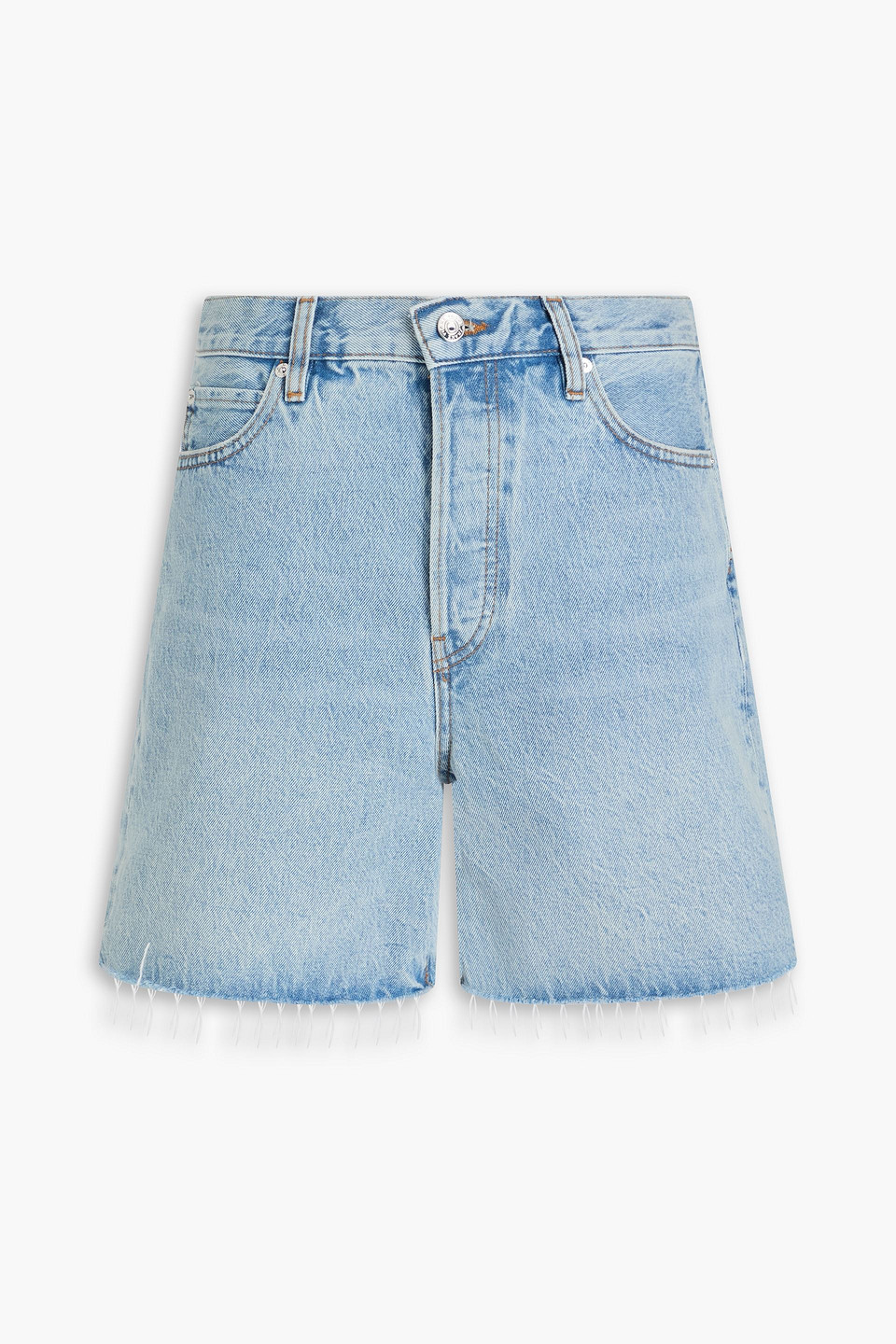 frame - the timeless faded denim shorts - blue - 27