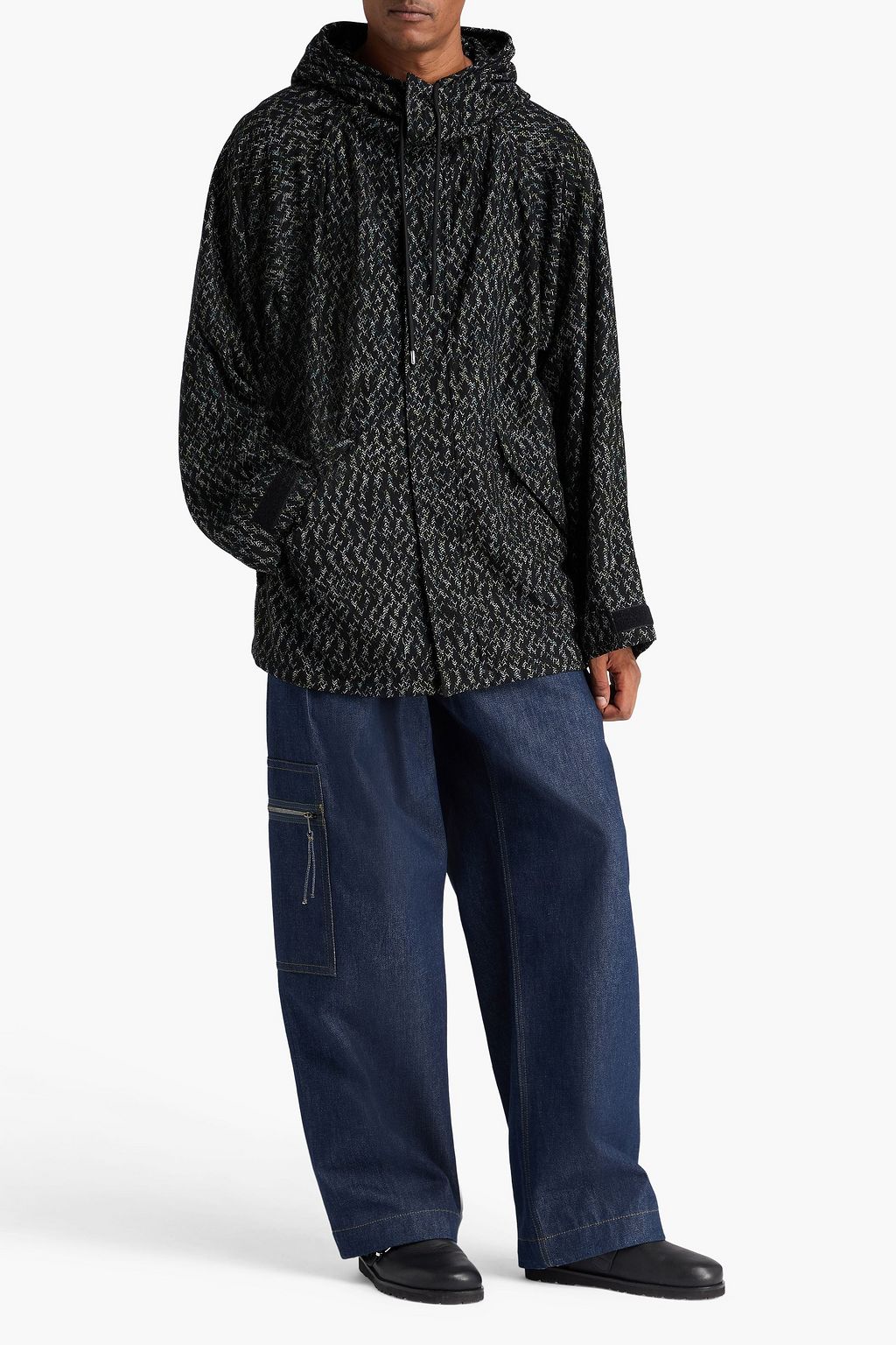 MISSONI Jacquard-knit cotton-blend hooded jacket