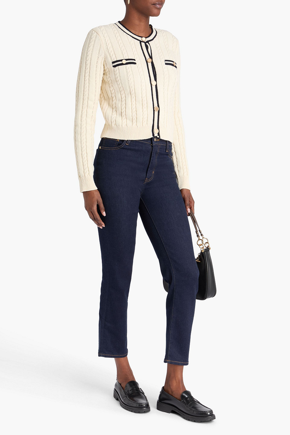 Frame Le Sleek Straight High-rise Straight-leg Jeans In Blue