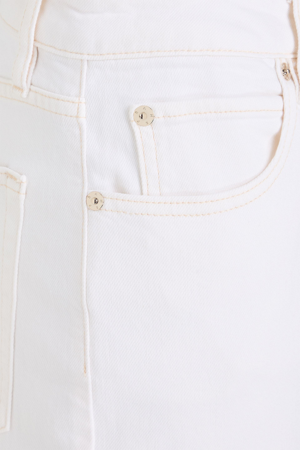 Frame The Arrow High-rise Bootcut Jeans In White