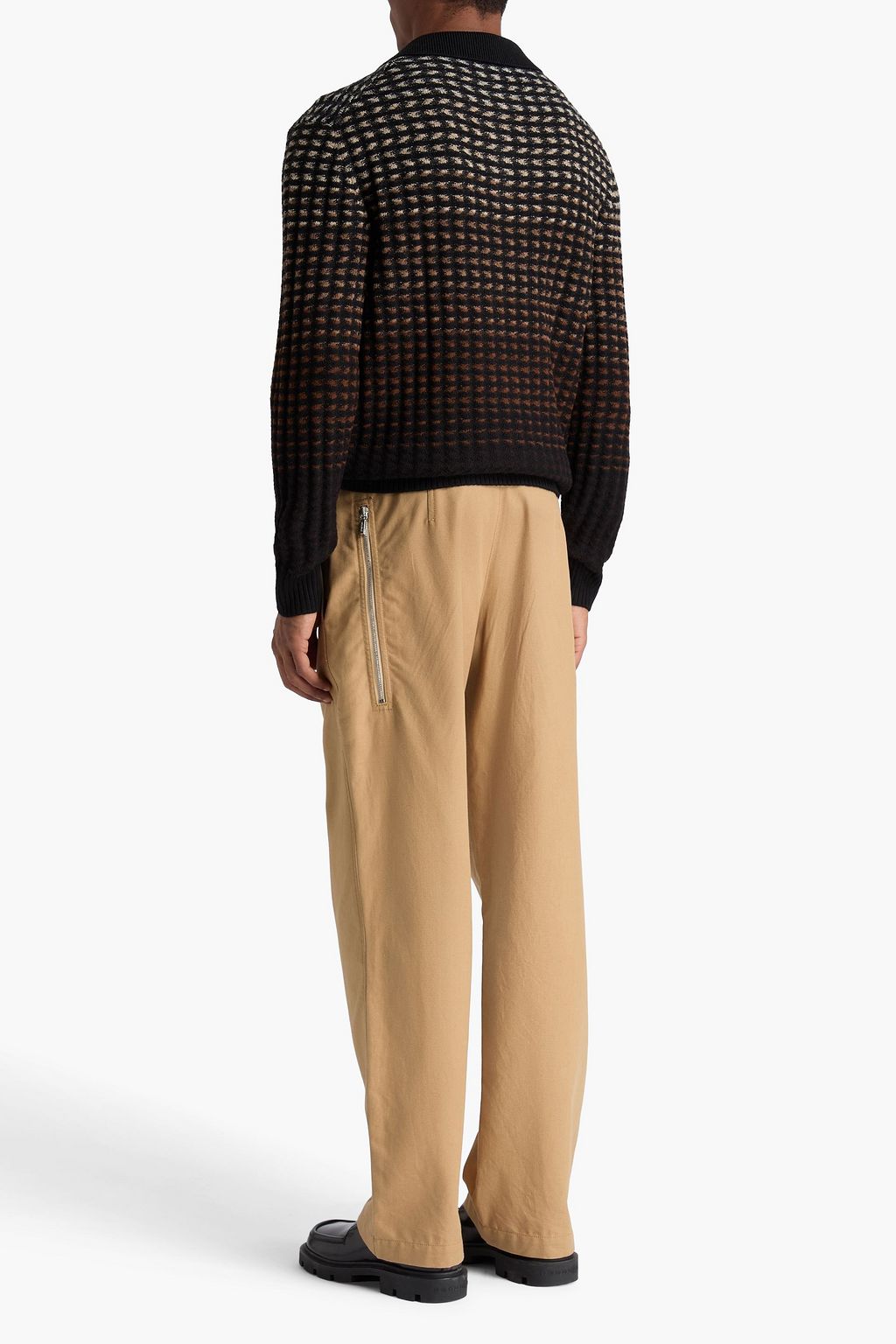 MISSONI Dégradé jacquard-knit wool polo sweater