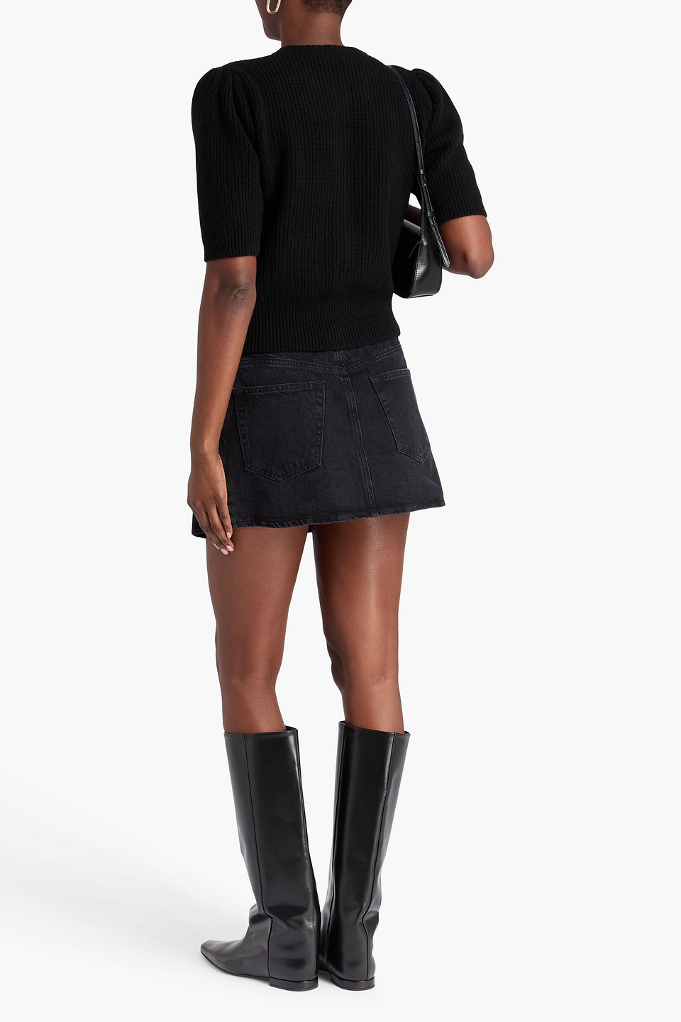  Frame - Minirock Aus Denim Mit Falten - Grau - 24 