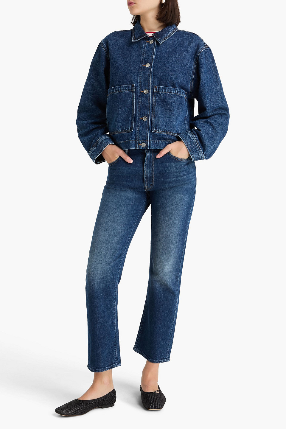 Frame Denim Jacket In Blue