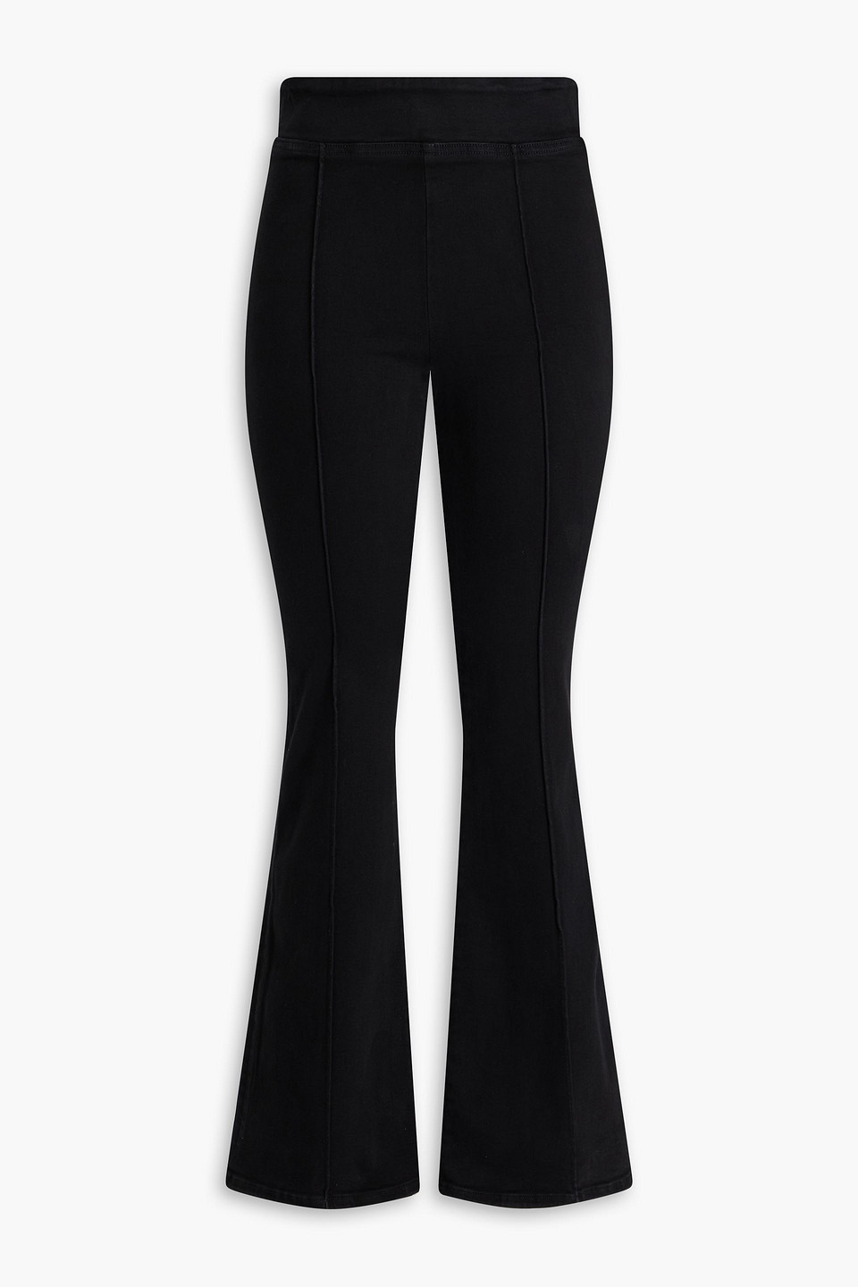 Frame The Jetset High-rise Flared Jeans In Black