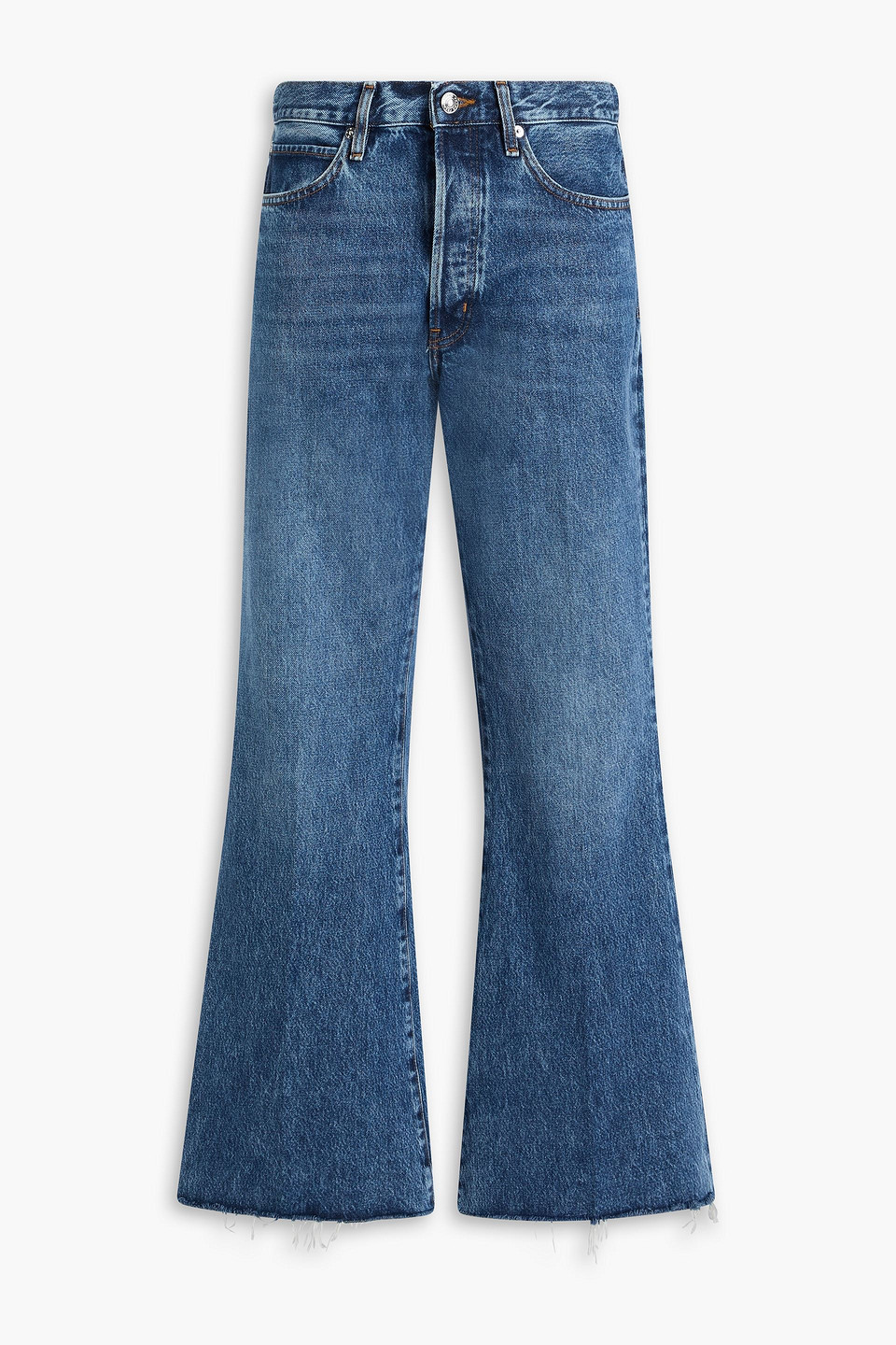Frame The Lax Westbury High-rise Wide-leg Jeans In Blue