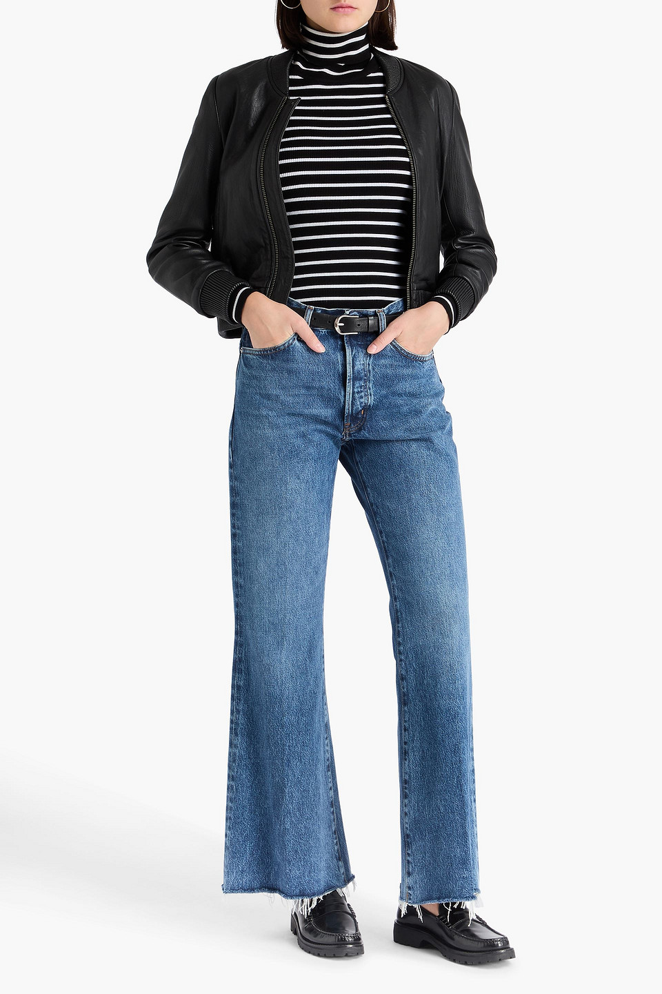  Frame - The Lax Mid-rise Flared Jeans - Blue - 33 