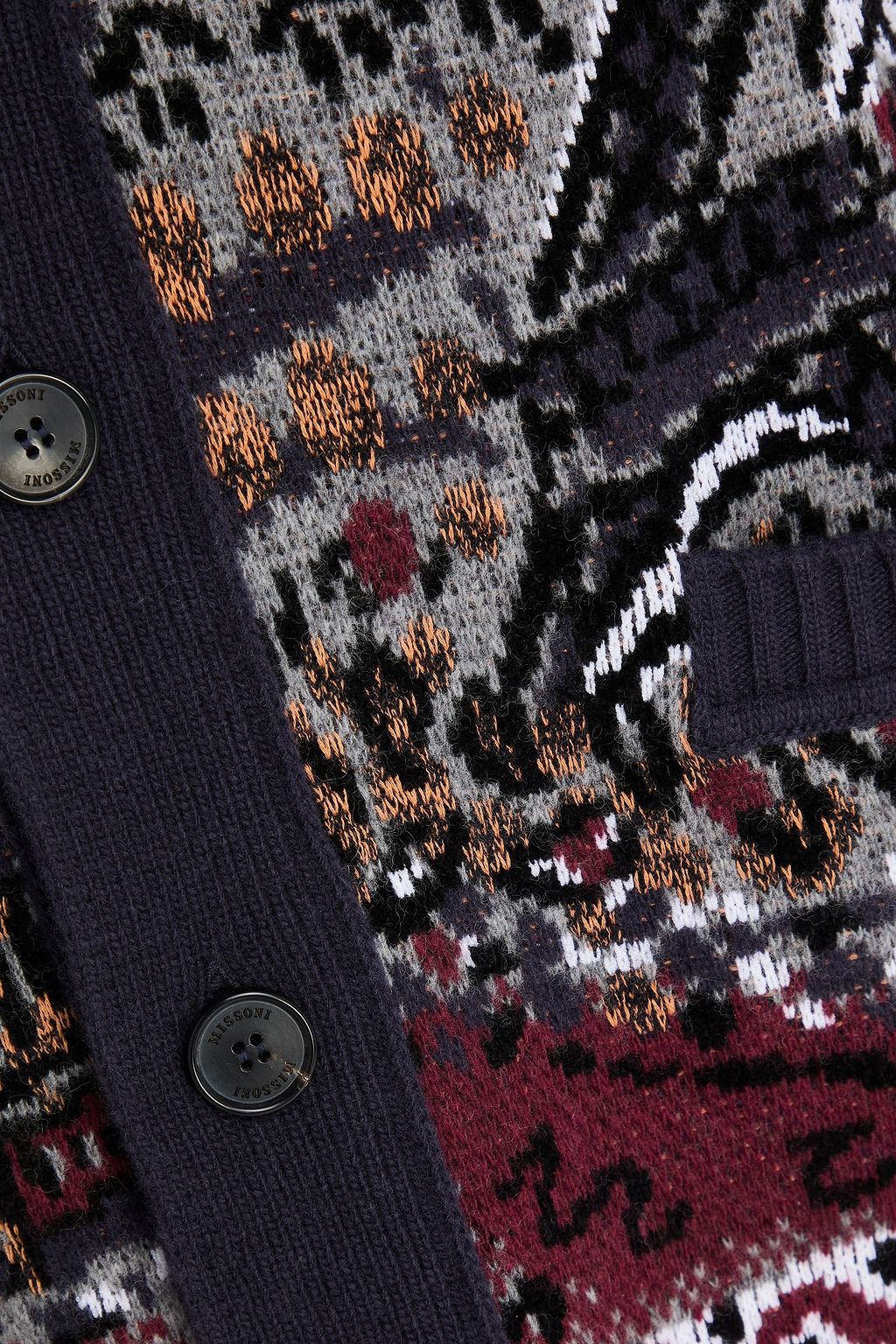 MISSONI Jacquard-knit wool-blend cardigan