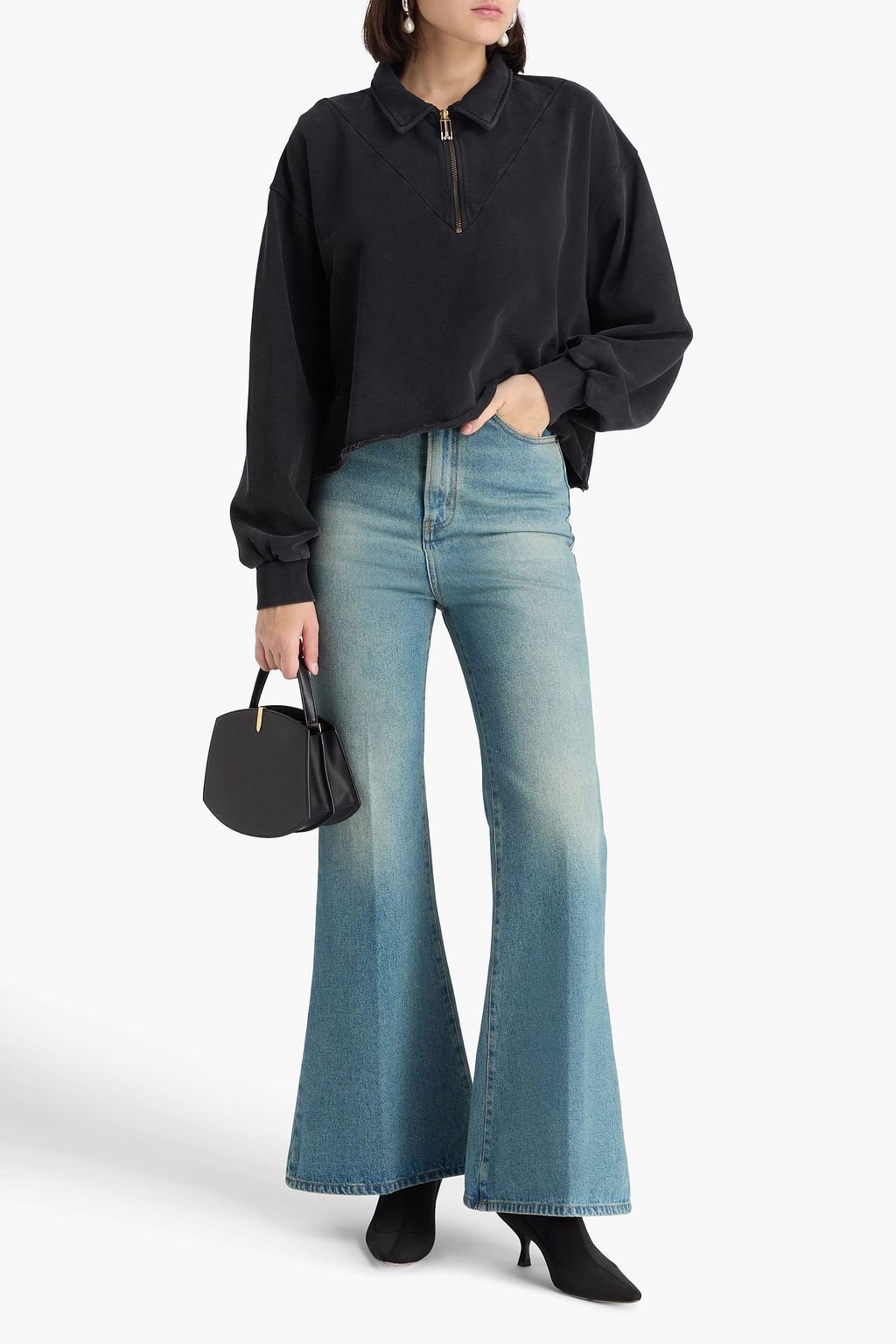 VICTORIA BECKHAM French cotton-terry sweatshirt