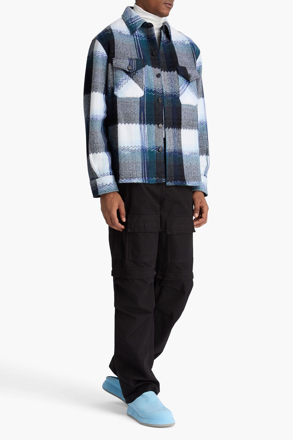 MISSONI Checked wool overshirt
