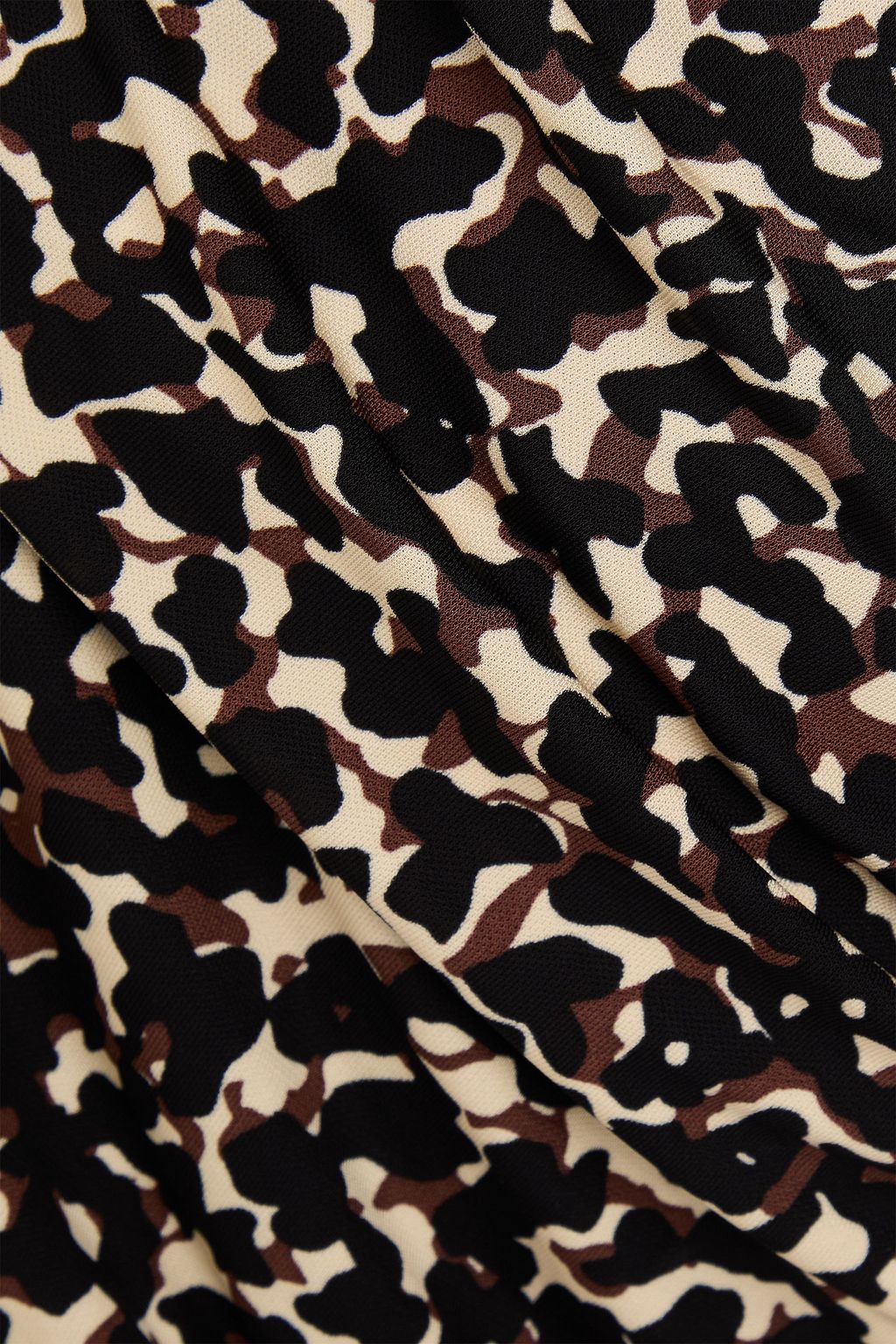 DIANE VON FURSTENBERG Agustin off-the-shoulder ruched leopard-print crepe midi dress