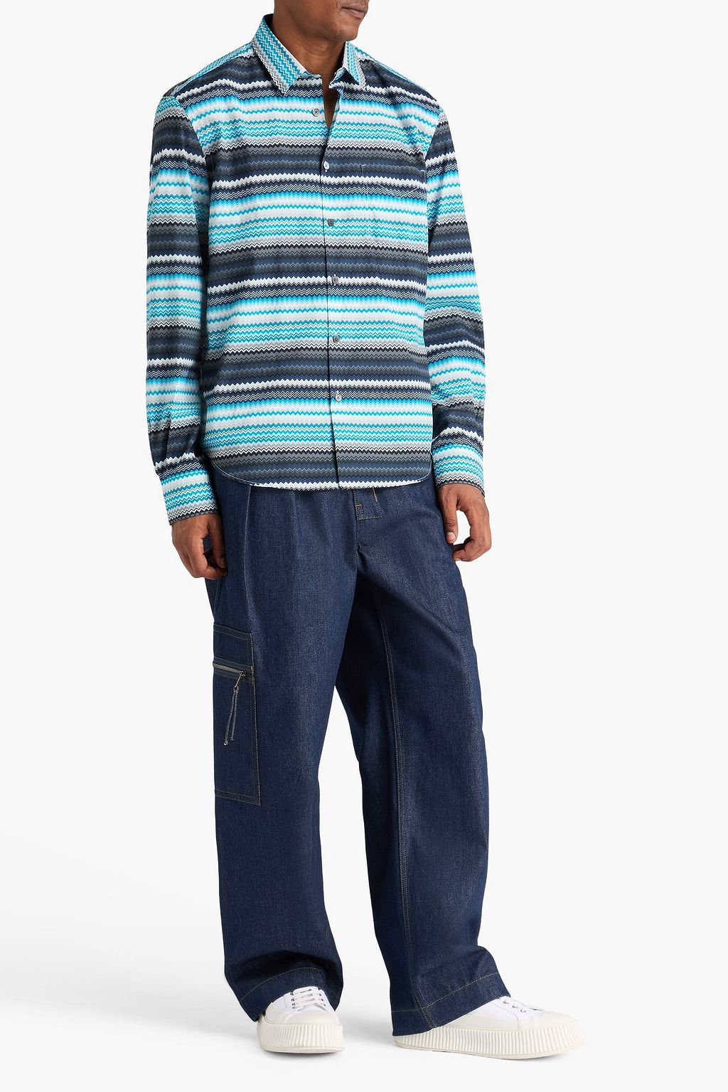 MISSONI Printed cotton-poplin shirt