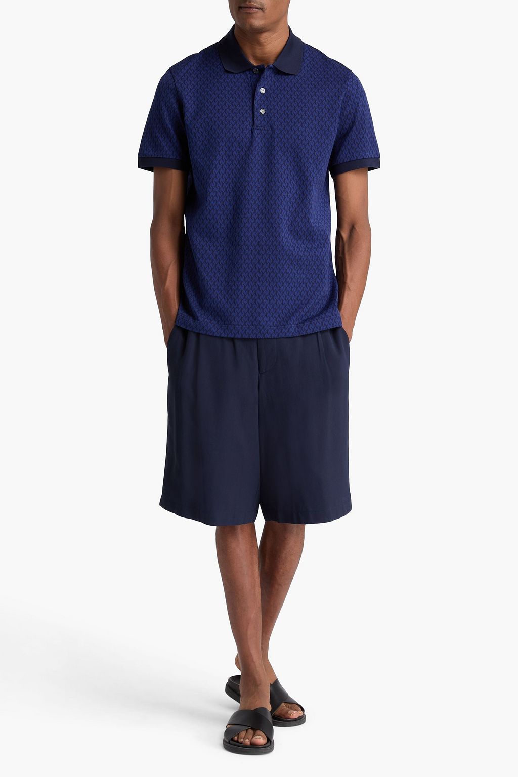 MISSONI Printed cotton-piqué polo shirt