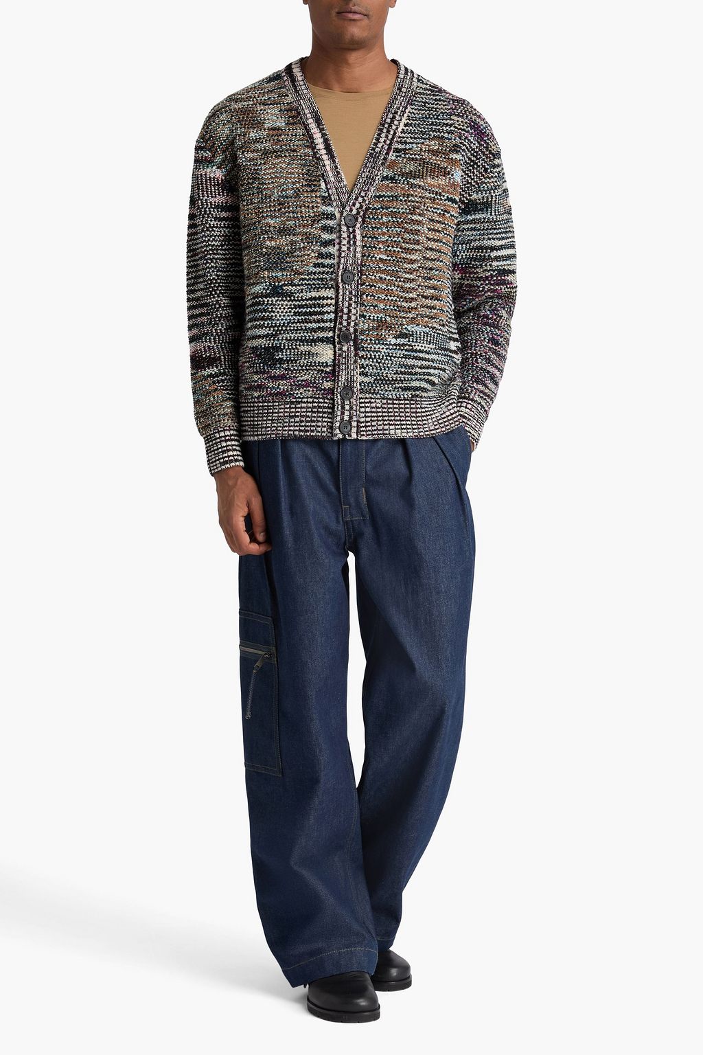 MISSONI Bouclé-knit wool cardigan