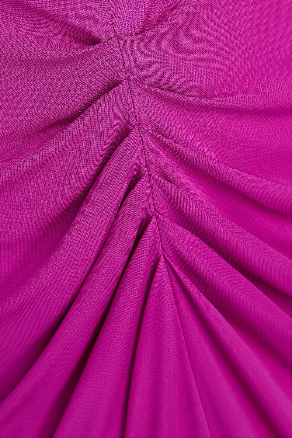 Diane Von Furstenberg Hades Ruched Crepe And Mesh Midi Dress In Pink