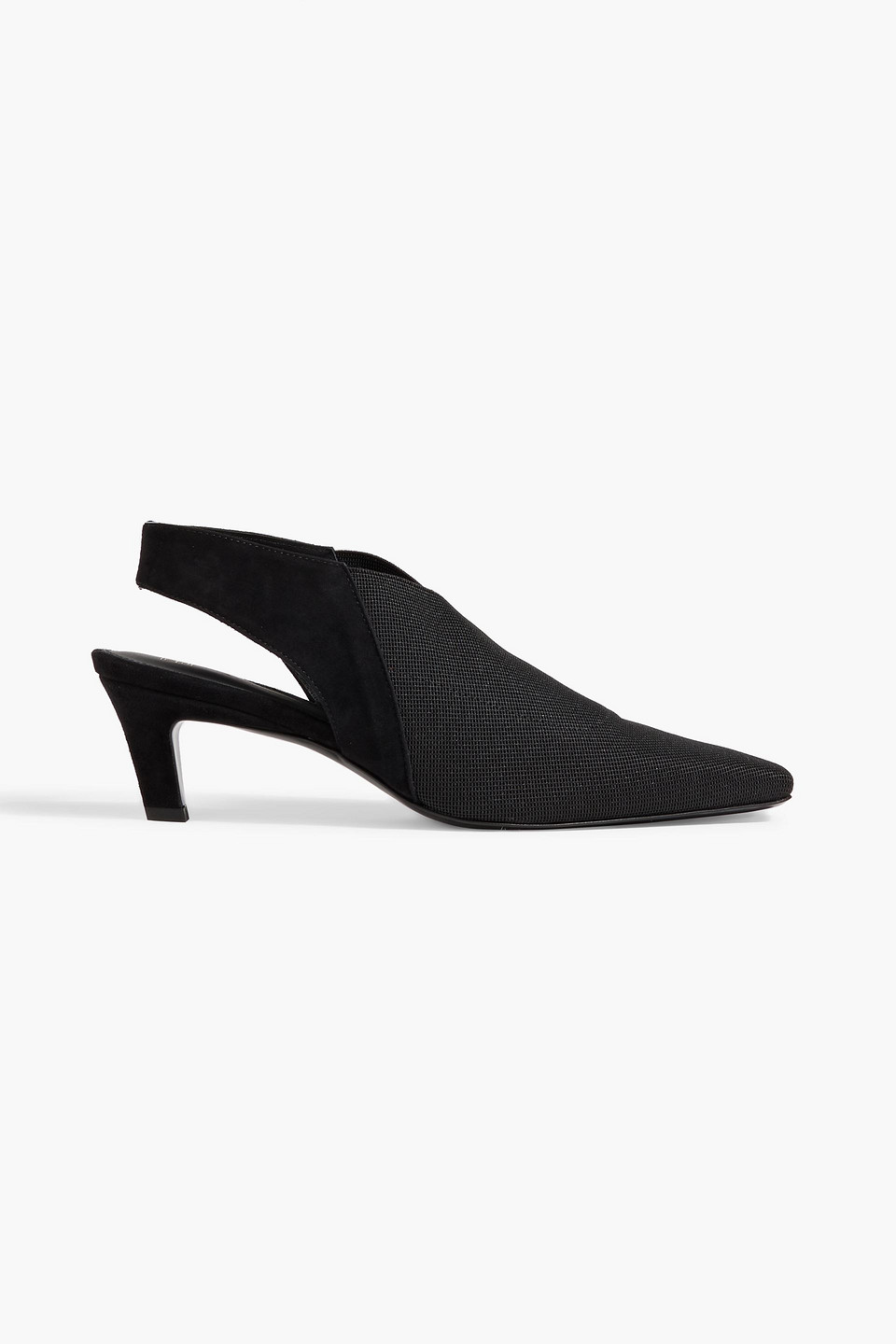Totême Toteme Women Mid Heel Elastic Slingback Pumps In Black