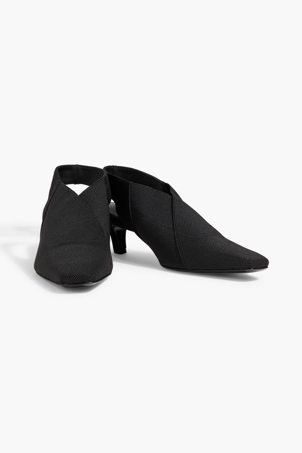 Totême Toteme Women Mid Heel Elastic Slingback Pumps In Black