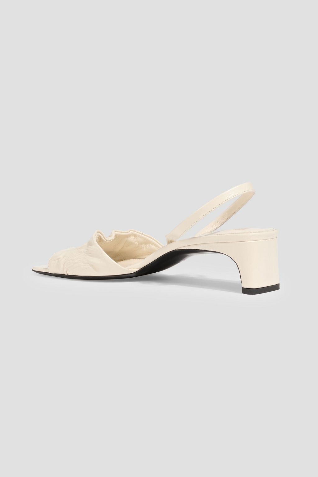TOTEME The Gathered Scoop crinkled glossed-leather slingback sandals