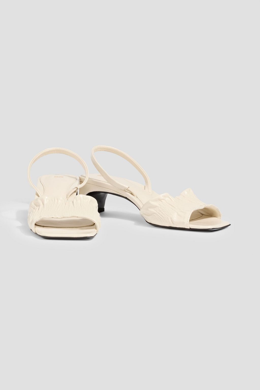 TOTEME The Gathered Scoop crinkled glossed-leather slingback sandals
