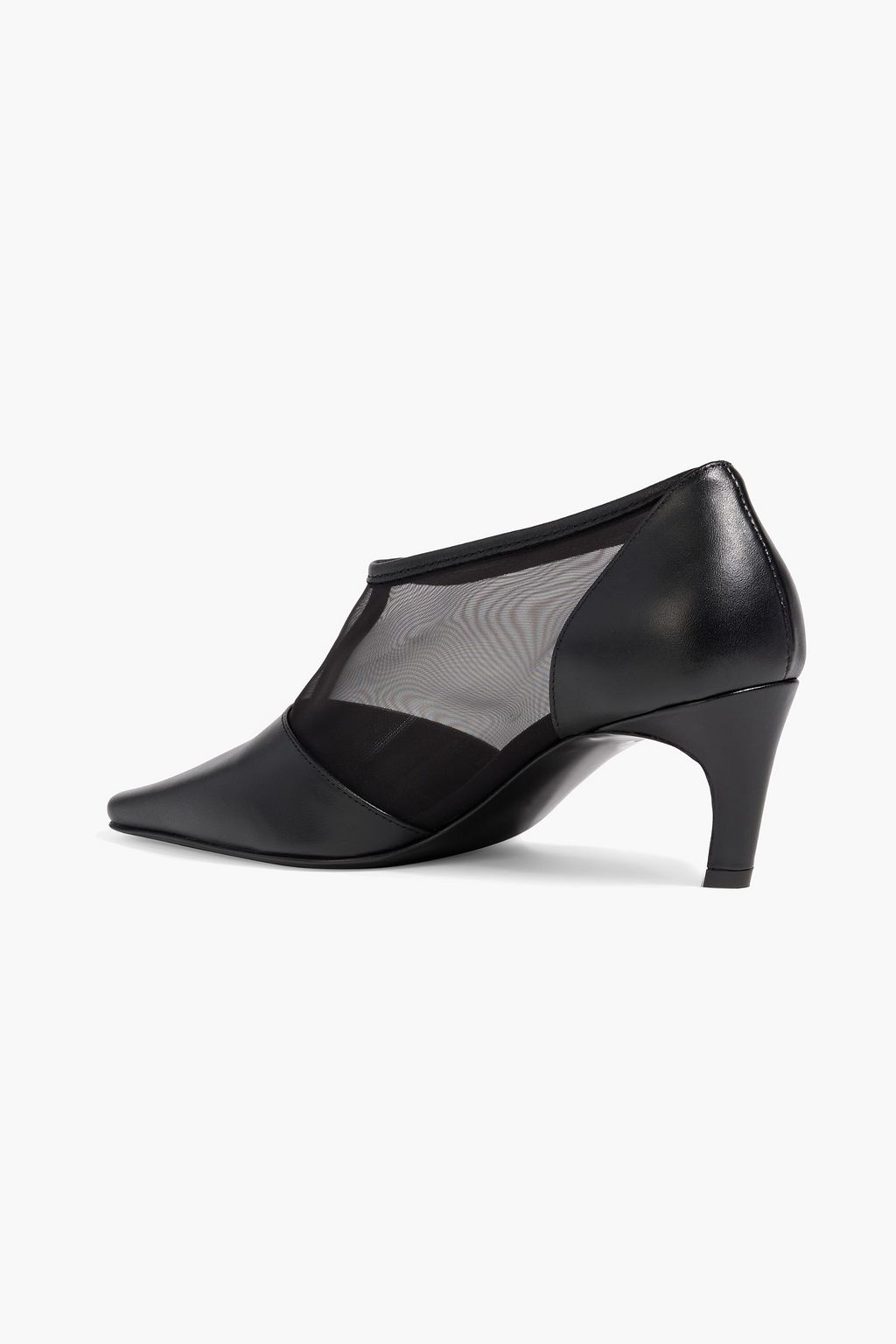 TOTEME The T-Strap mesh and leather pumps