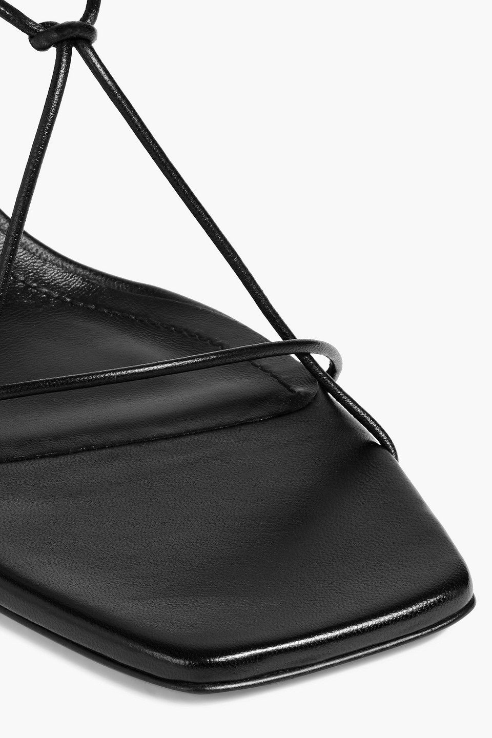 Totême The Knot Leather Sandals In Black