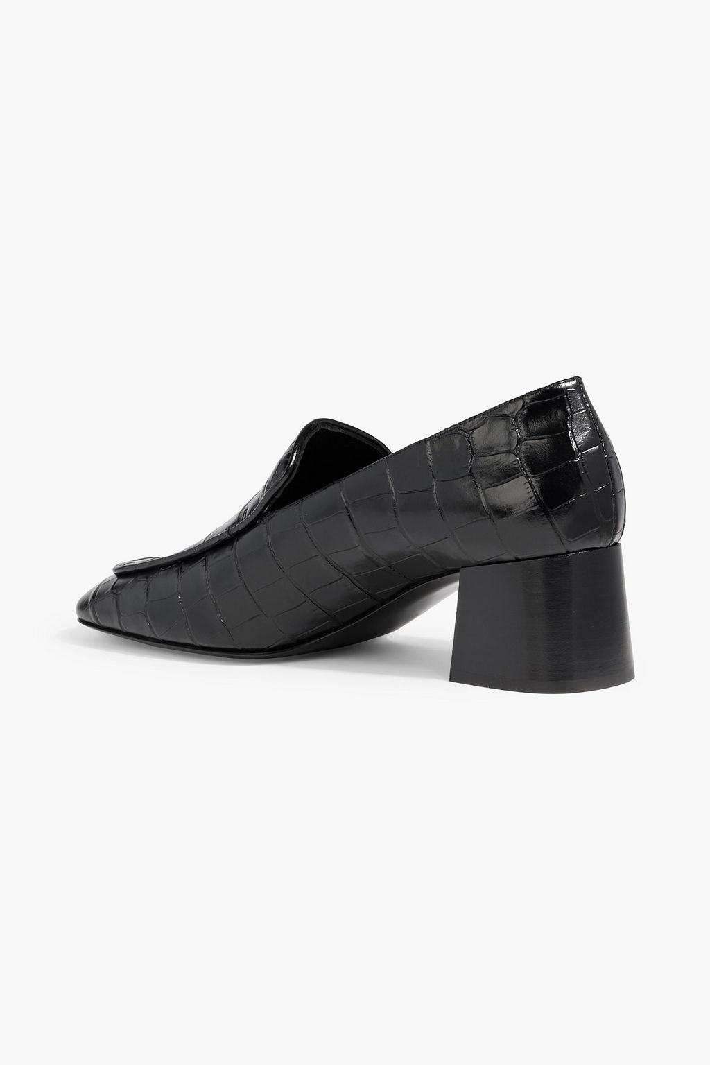 TOTEME The Block Heel croc-effect leather loafers