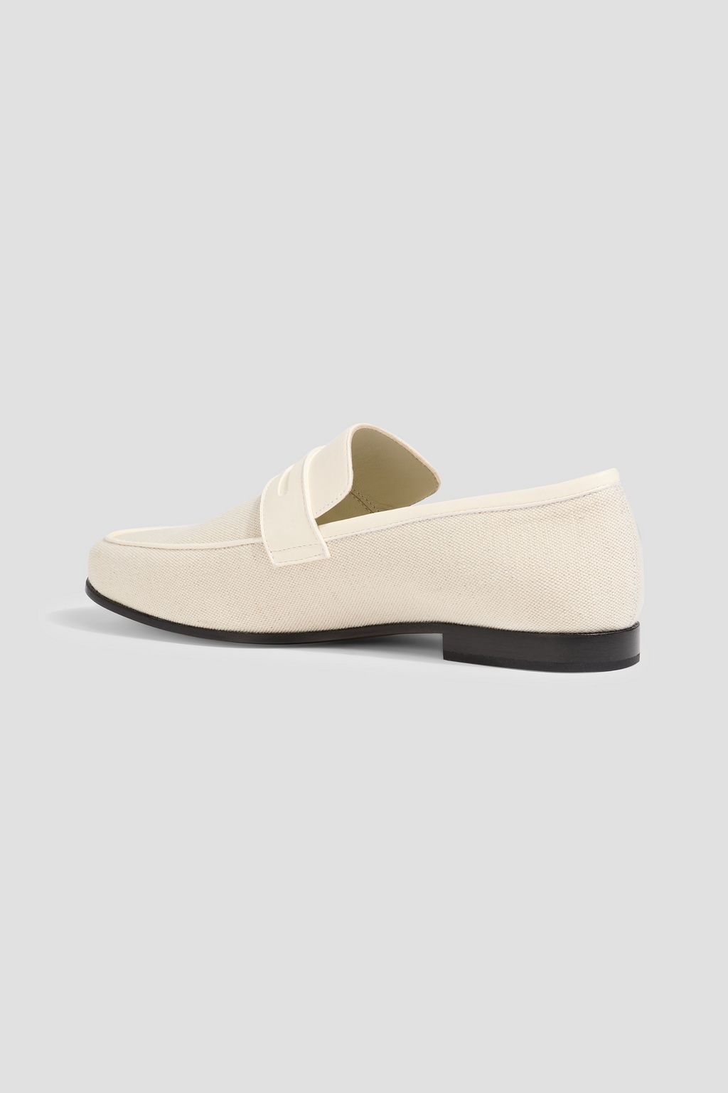 TOTEME Canvas and leather loafers