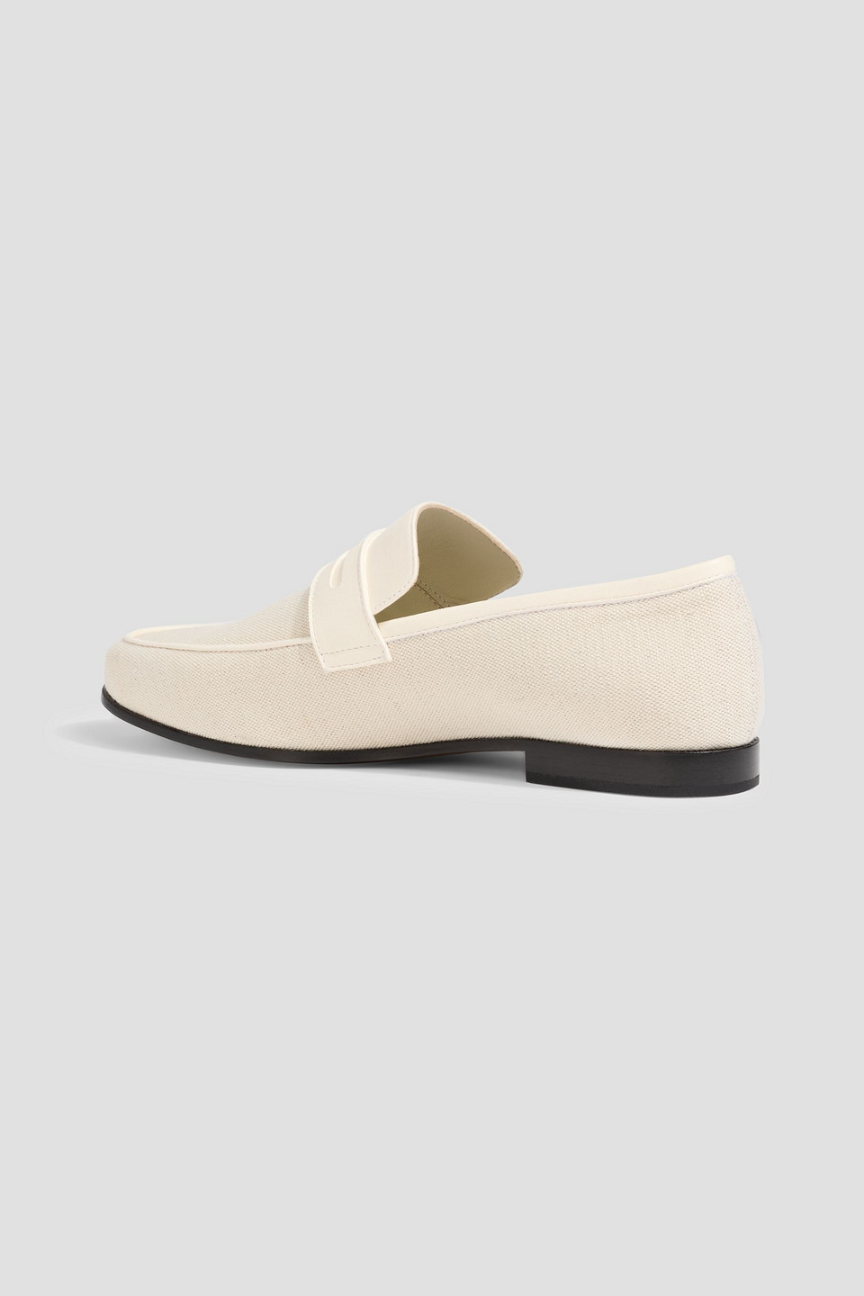 Totême Canvas And Leather Loafers In White