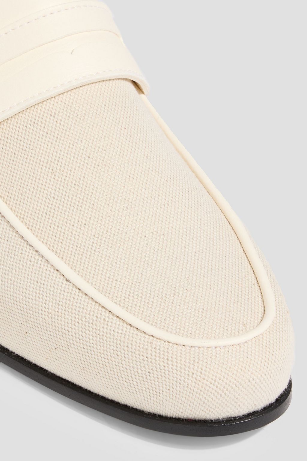 TOTEME Canvas and leather loafers