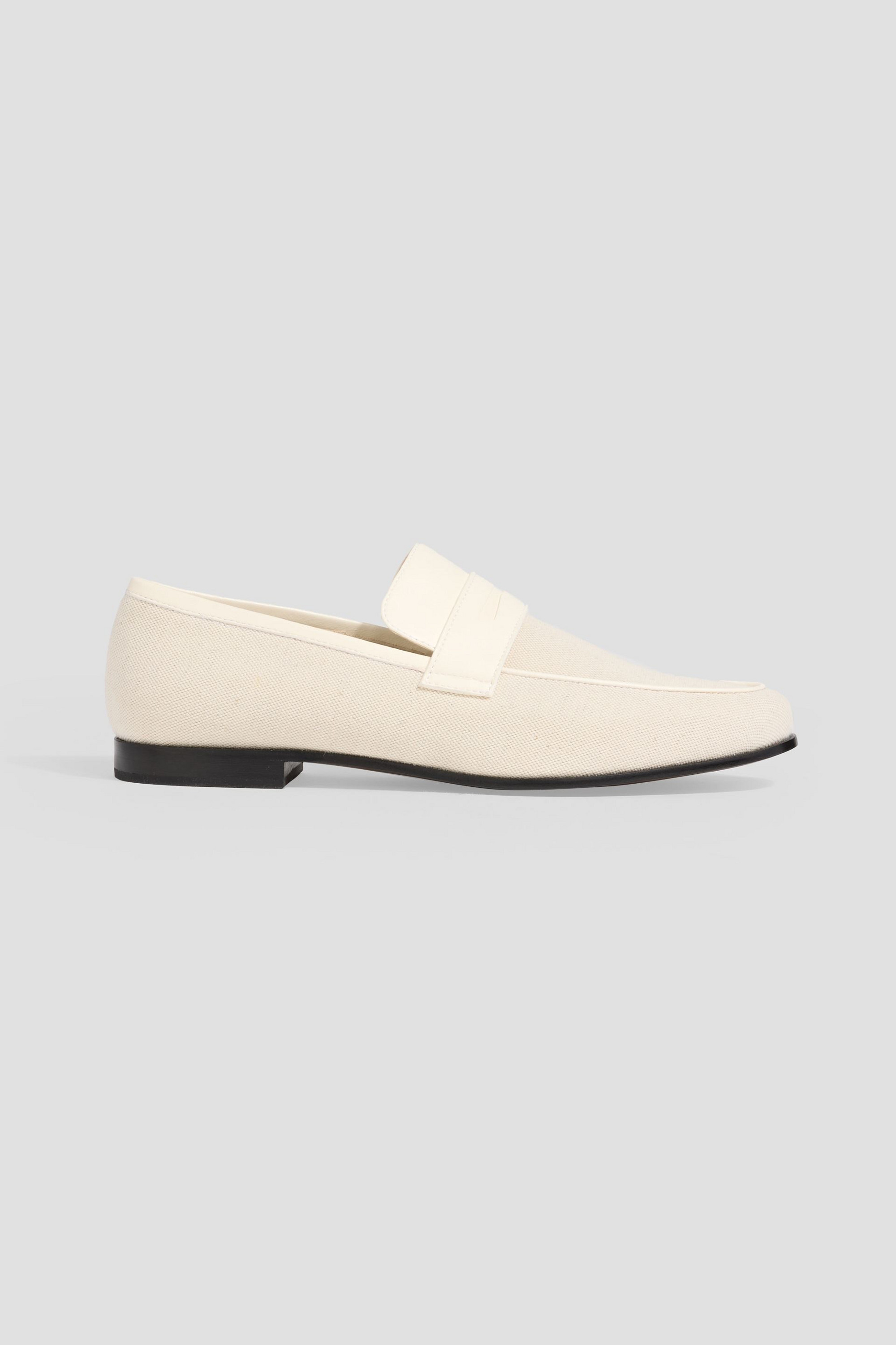 TOTEME Canvas and leather loafers
