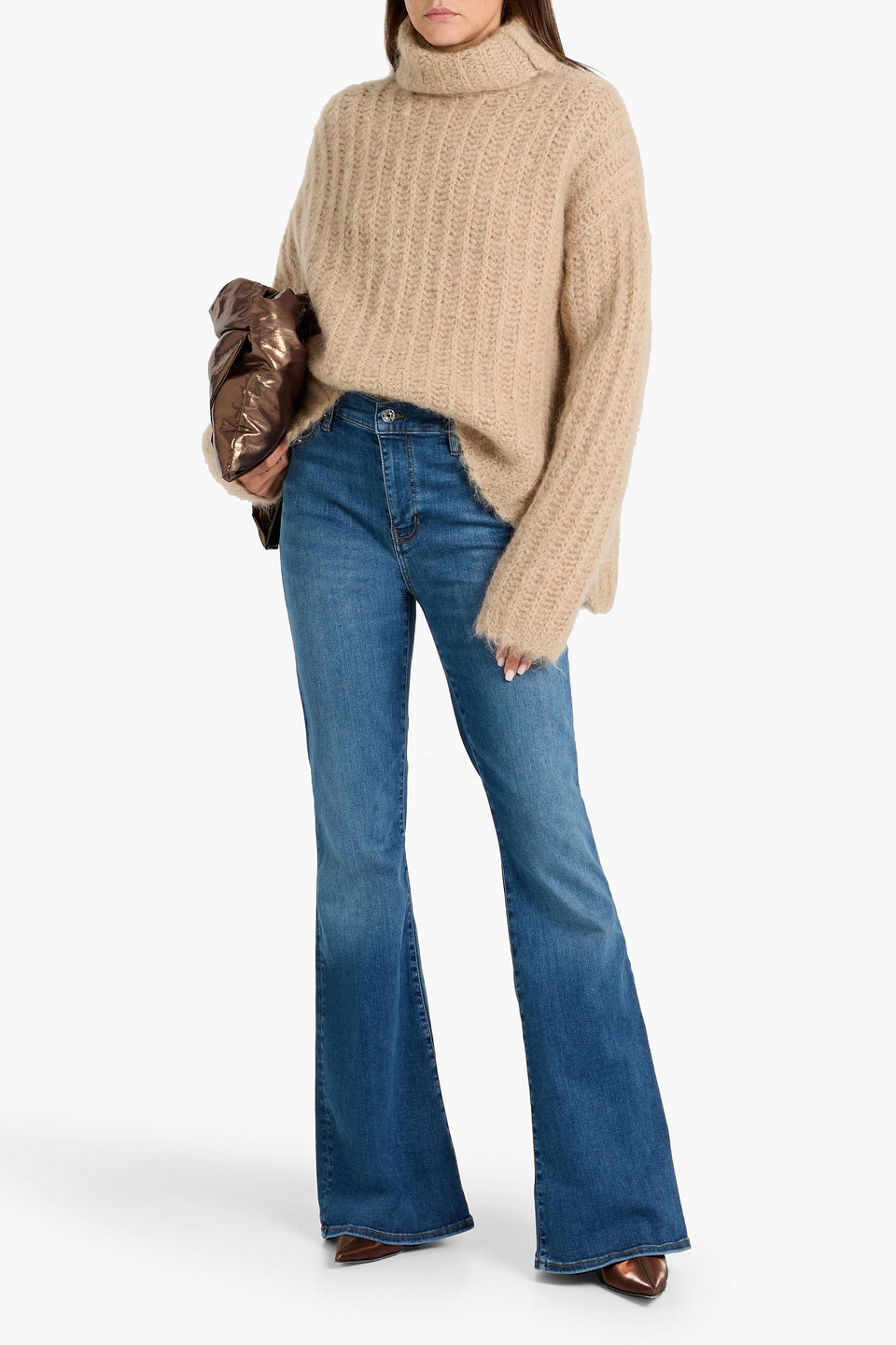 Frame Le High Flare High-rise Flared Jeans In Blue