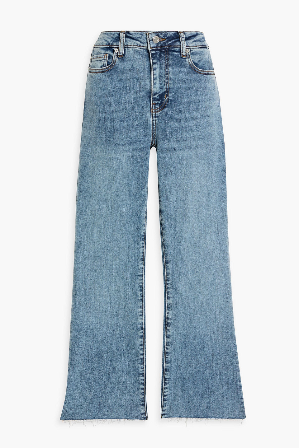 Frame Le Crop Mini Boot High-rise Bootcut Jeans In Blue