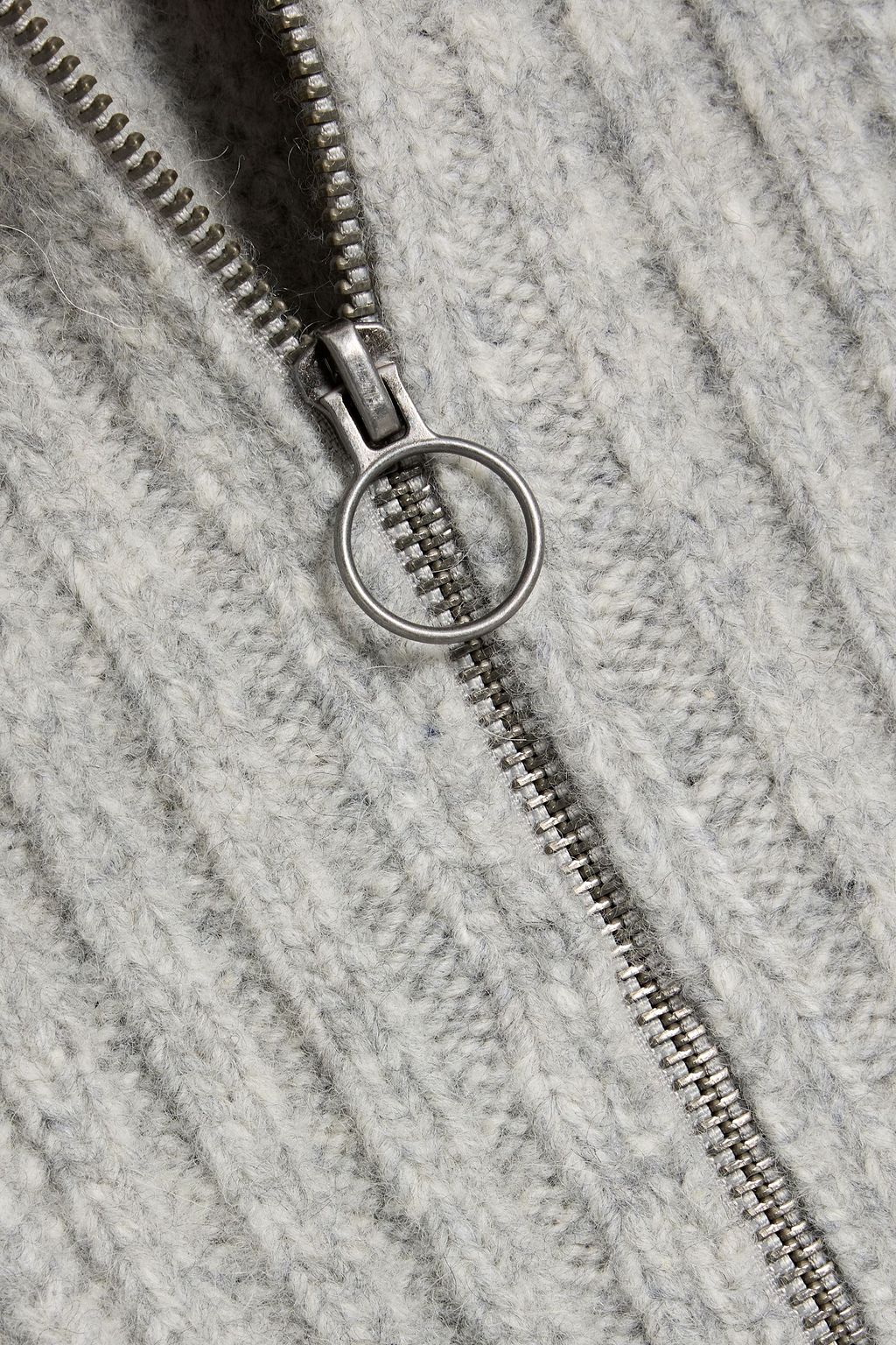 PAIGE Jayna ribbed wool-blend zip-up cardigan