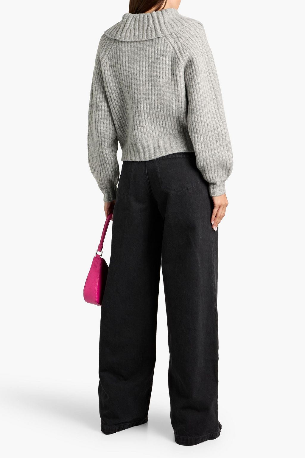 PAIGE Jayna ribbed wool-blend zip-up cardigan