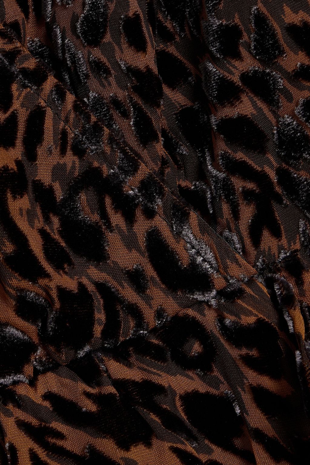 PAIGE Ysabel ruffled leopard-print devoré-velvet mini dress