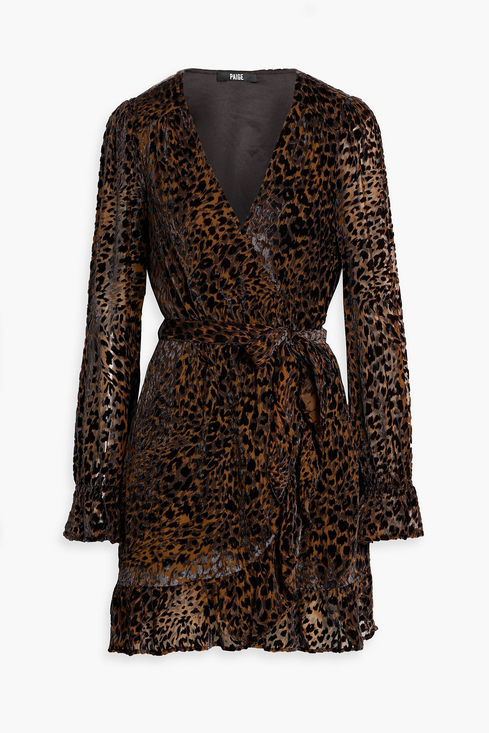 Paige Ysabel Wrap Dress In Landslide Multi Velvet In Brown | ModeSens