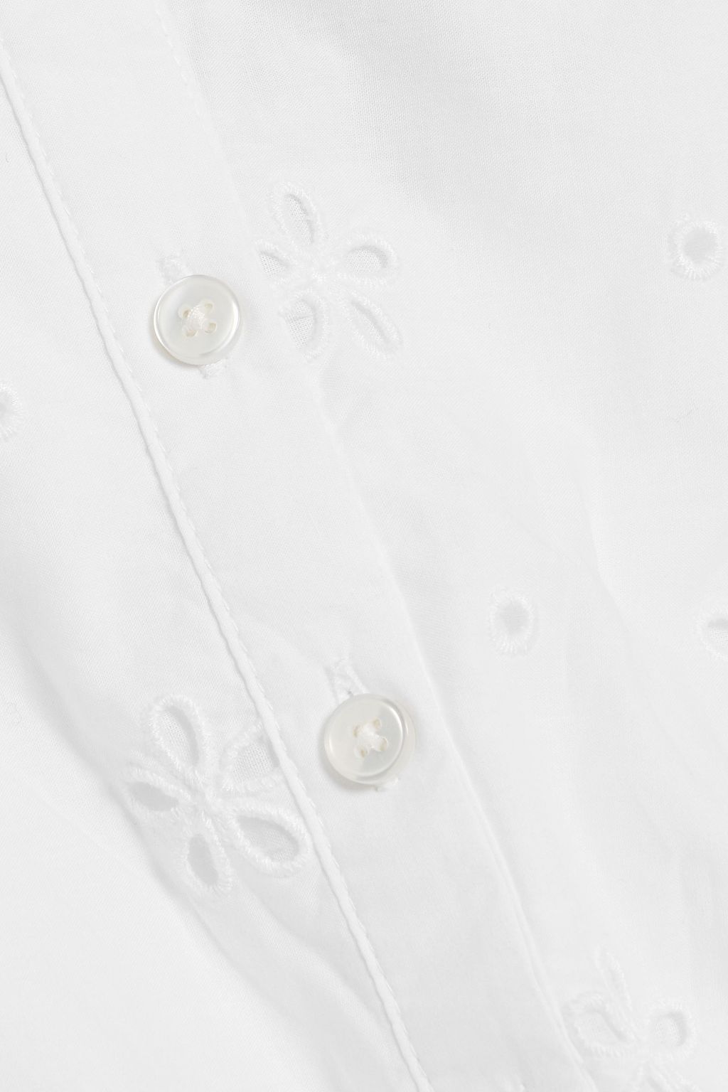 PAIGE Marsa ruffled broderie anglaise cotton top