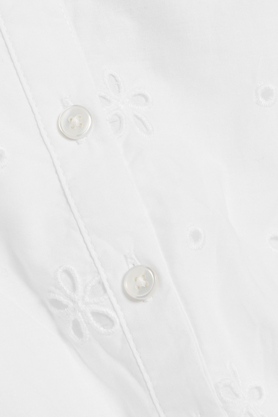 Paige Marsa Ruffled Broderie Anglaise Cotton Top In White