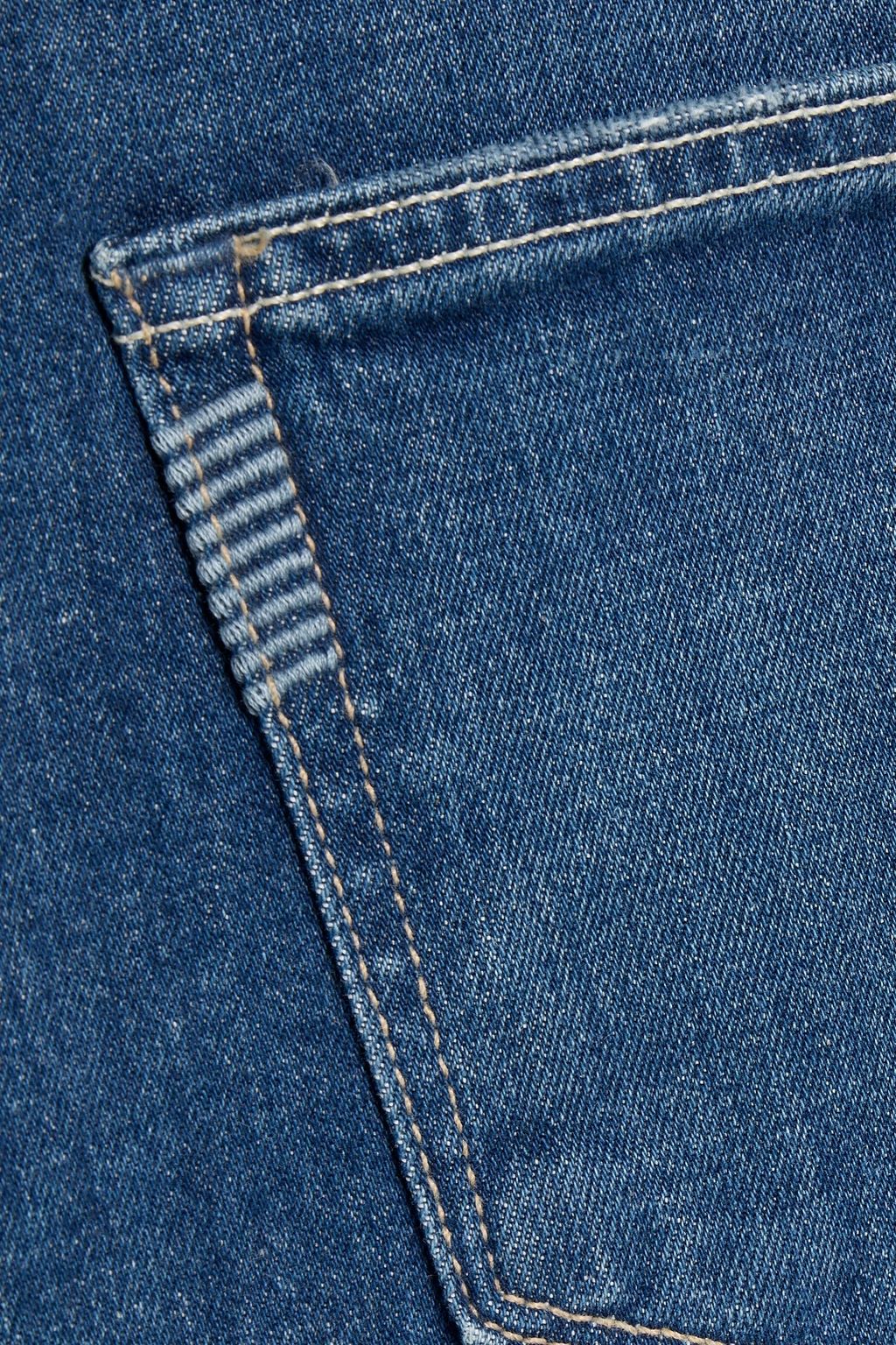 PAIGE Leenah Ankle distressed high-rise wide-leg jeans