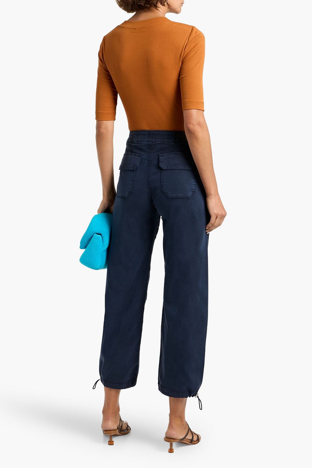 PAIGE Reid cropped Lyocell-blend twill tapered pants