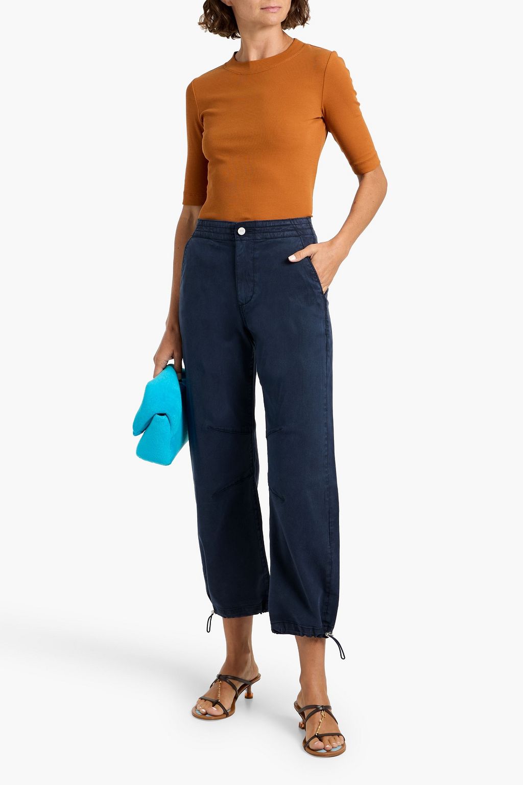 PAIGE Reid cropped Lyocell-blend twill tapered pants