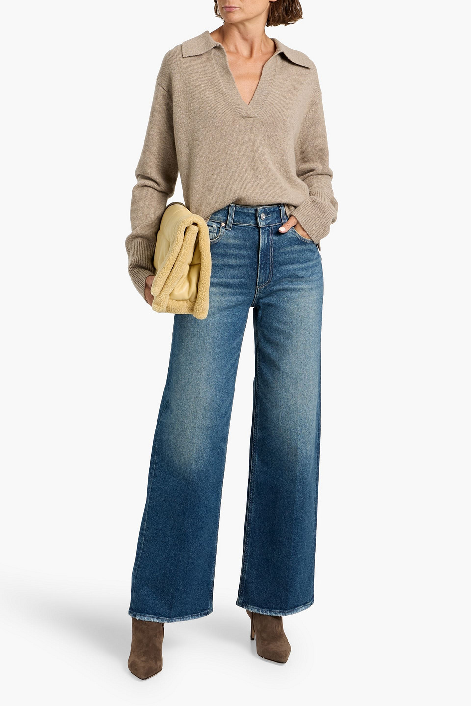 Paige Sasha Faded High-rise Wide-leg Jeans In Blue