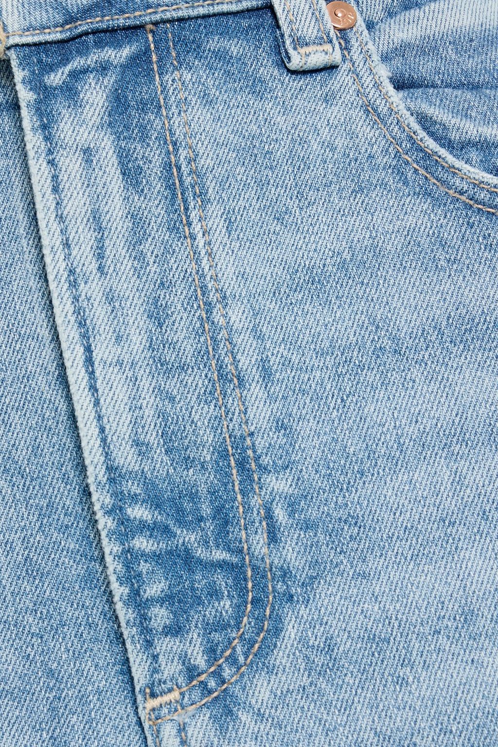 PAIGE Sasha faded high-rise wide-leg jeans