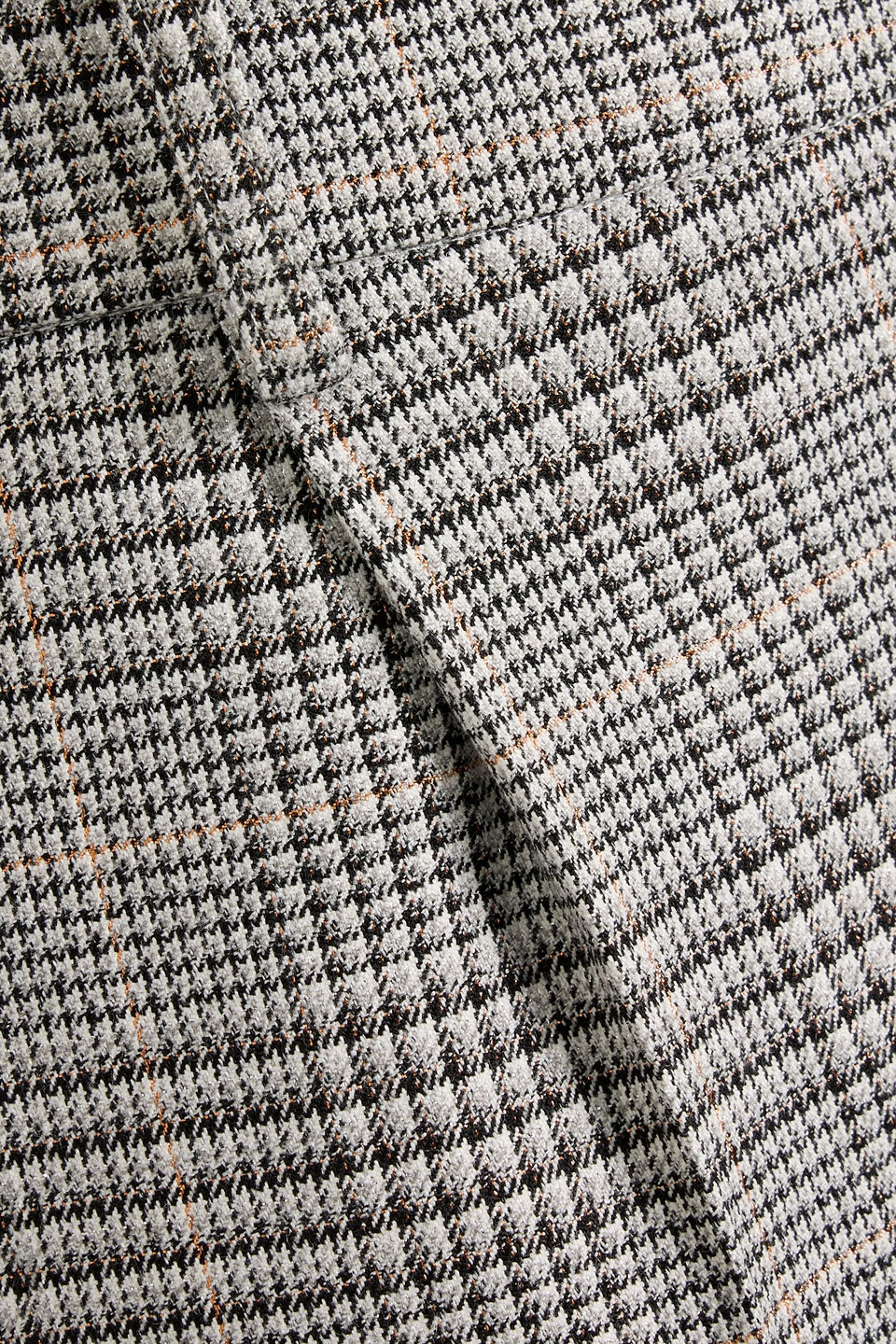 Paige Aracelli Metallic Checked Tweed Wide-leg Pants In Gray