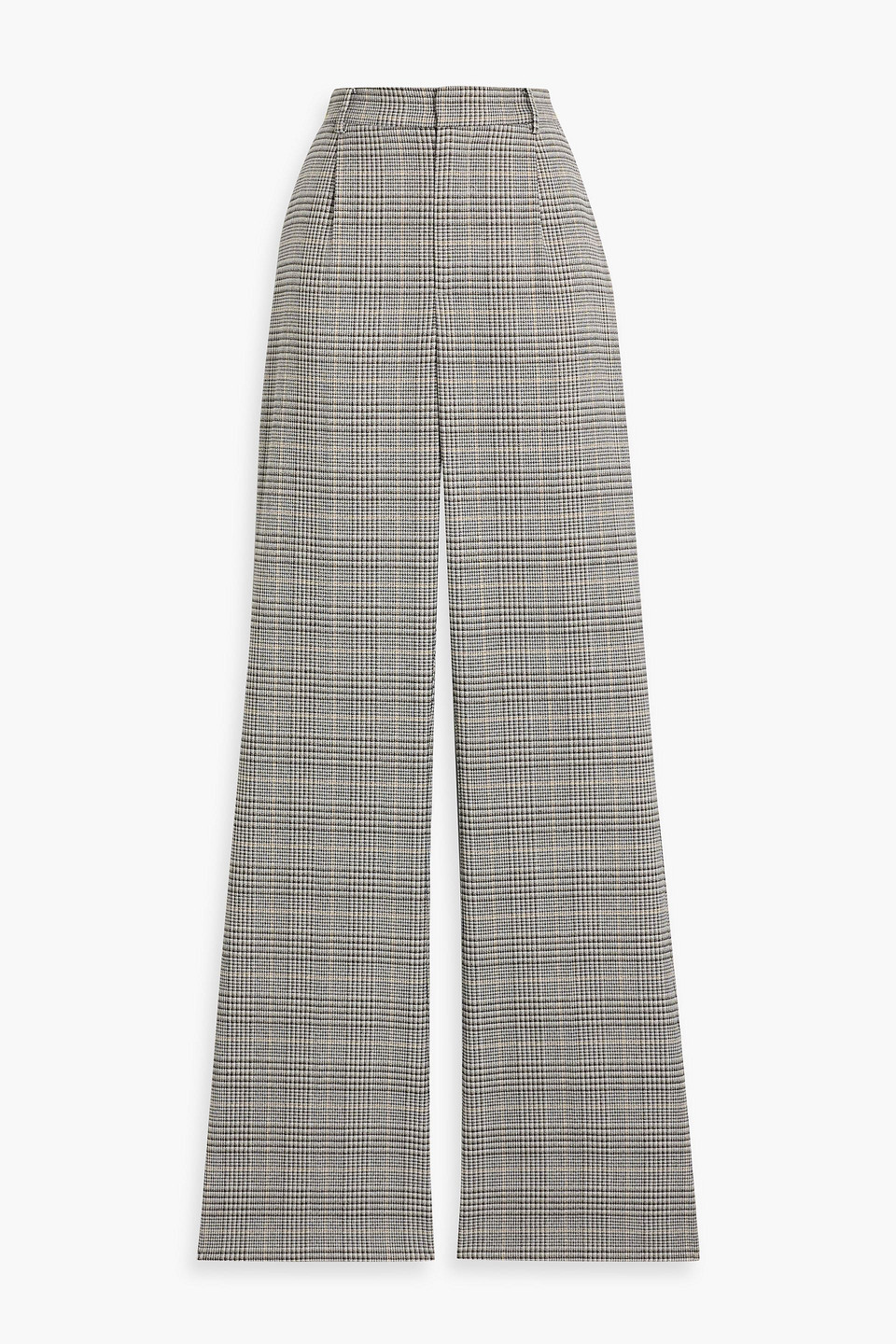 Paige Aracelli Metallic Checked Tweed Wide-leg Pants In Gray