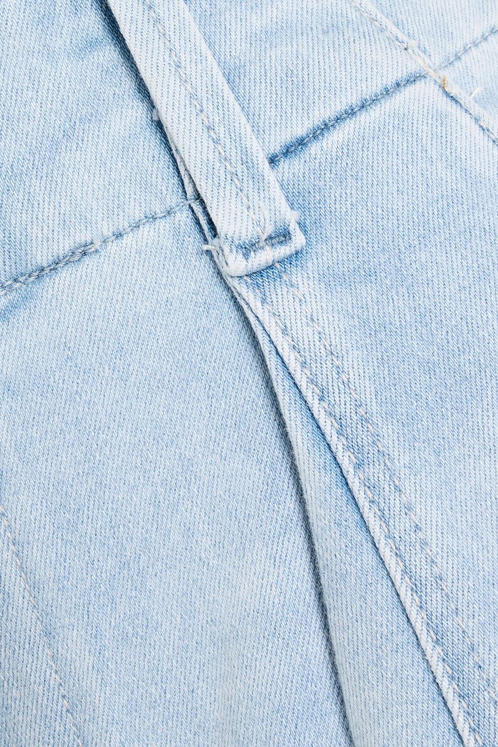 PAIGE Brooklyn pleated high-rise wide-leg jeans