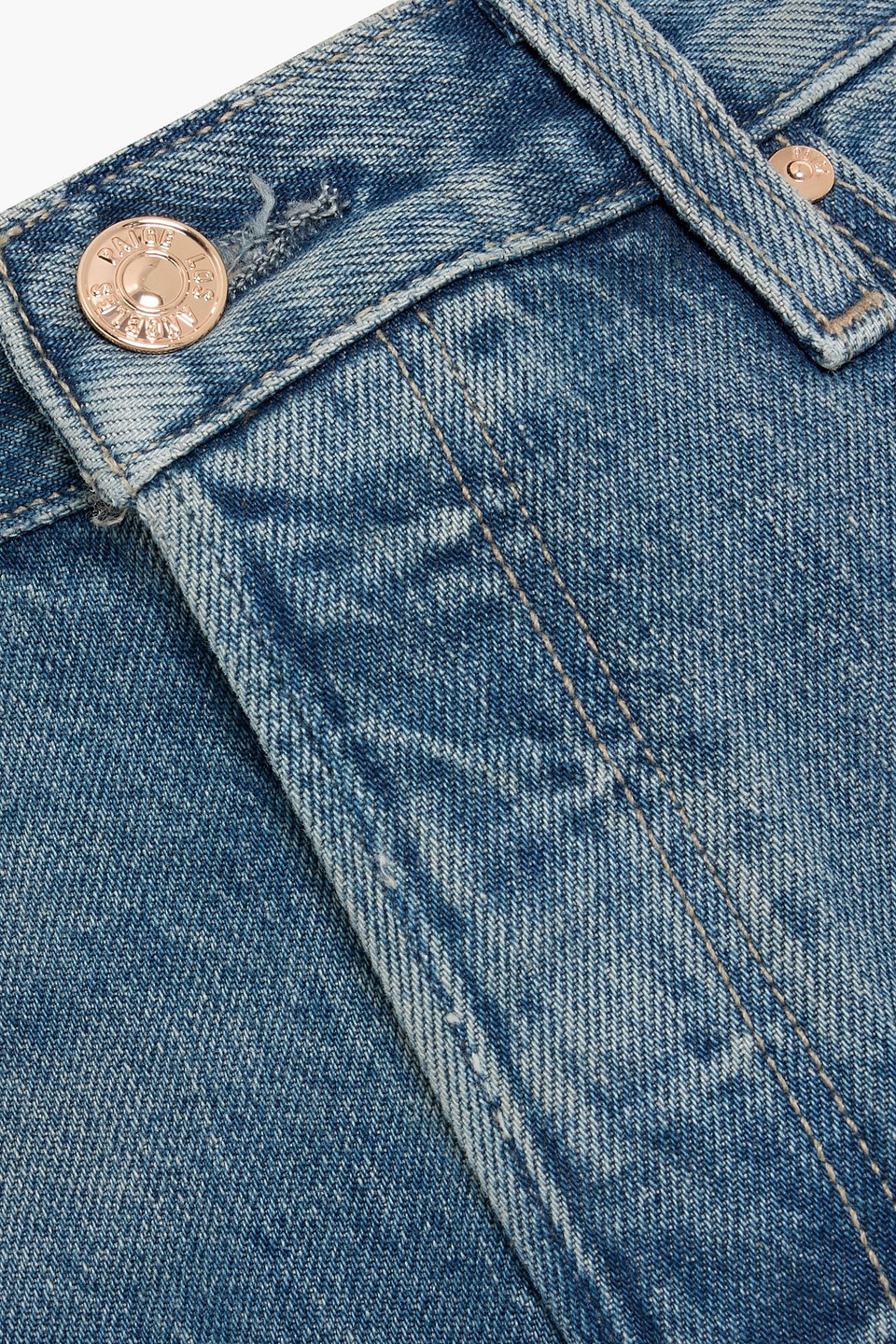 Paige Billy Cropped High-rise Straight-leg Jeans In Blue