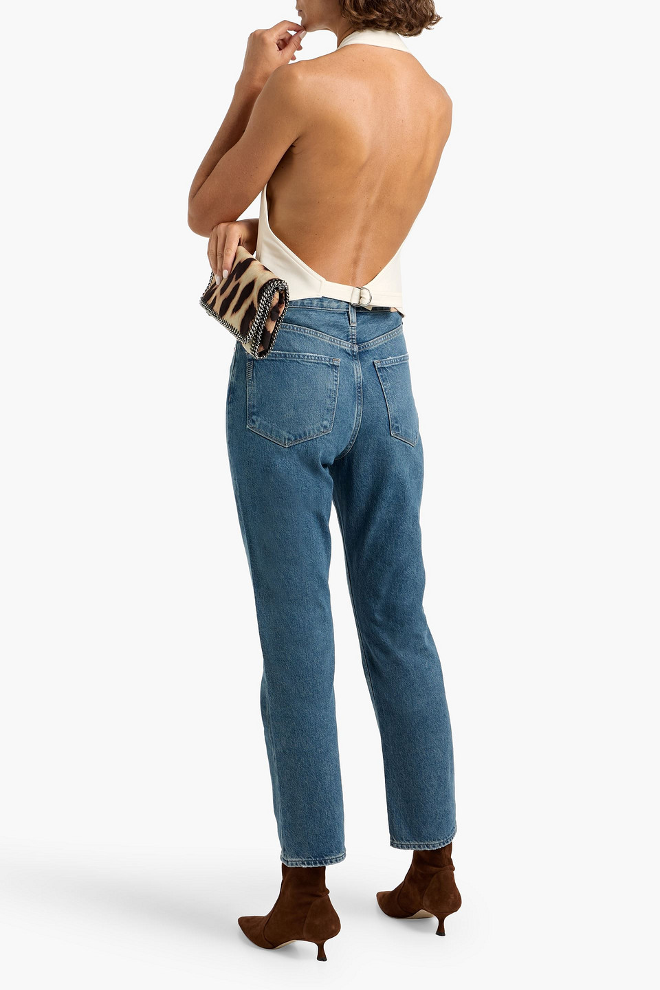 Paige Billy Cropped High-rise Straight-leg Jeans In Blue