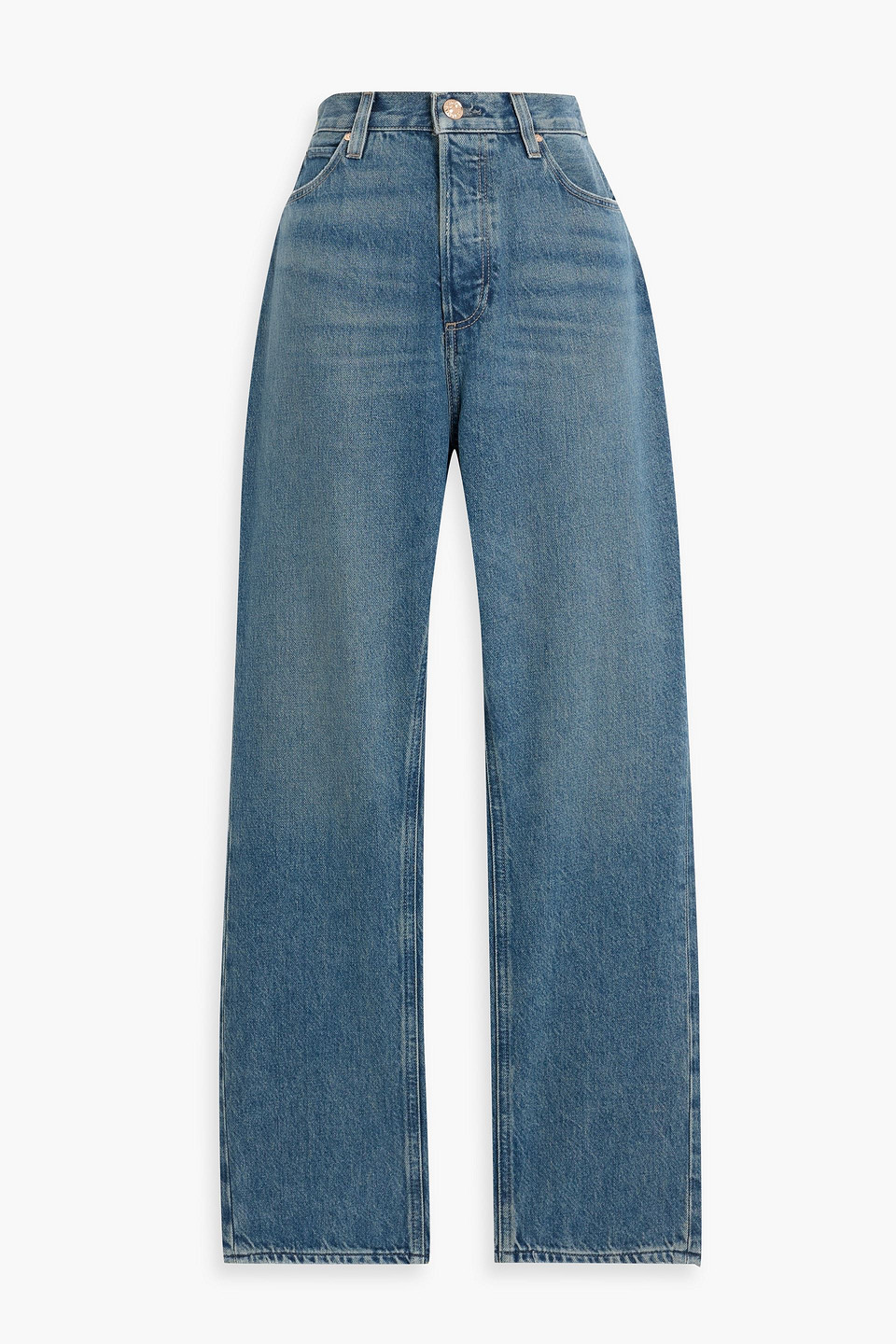 Paige Billy Cropped High-rise Straight-leg Jeans In Blue