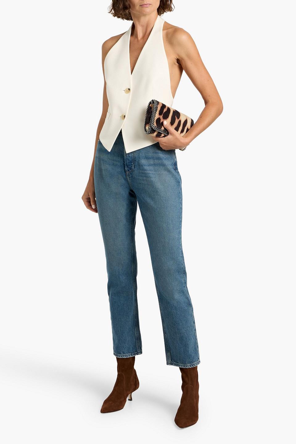 Paige Billy Cropped High-rise Straight-leg Jeans In Blue